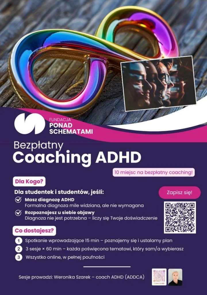 plakat o coachingu ADHD